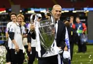 CARDIFF, WALES - JUNE 03:  Zinedine Zidane, Manager of Real Madrid poses with the trophy after the UEFA Champions League Final between Juventus and Real Madrid at National Stadium of Wales on June 3, 2017 in Cardiff, Wales.  (Photo by David Ramos/Getty Images)
